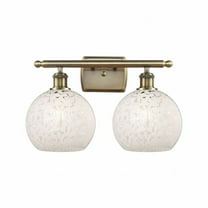 Innovations Lighting - White Mouchette - 2 Light Bath Vanity In Modern Style-11