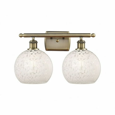 Innovations Lighting - White Mouchette - 2 Light Bath Vanity In Modern Style-11