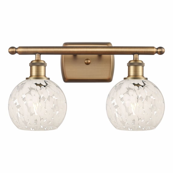 Innovations Lighting - White Mouchette - 2 Light Bath Vanity In Modern Style-9