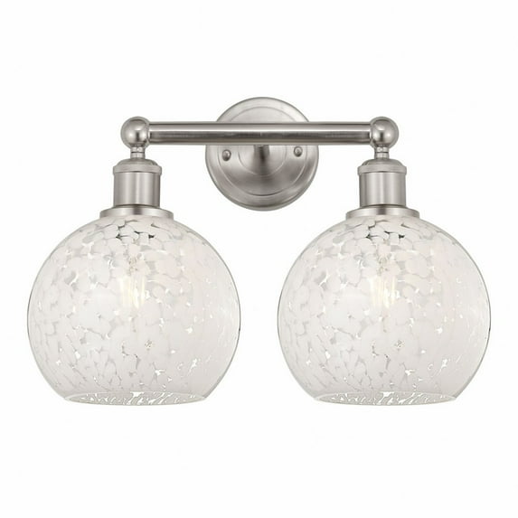 Innovations Lighting - White Mouchette - 2 Light Bath Vanity In Modern