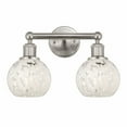 thumbnail image 1 of Innovations Lighting - White Mouchette - 2 Light Bath Vanity In Modern, 1 of 7