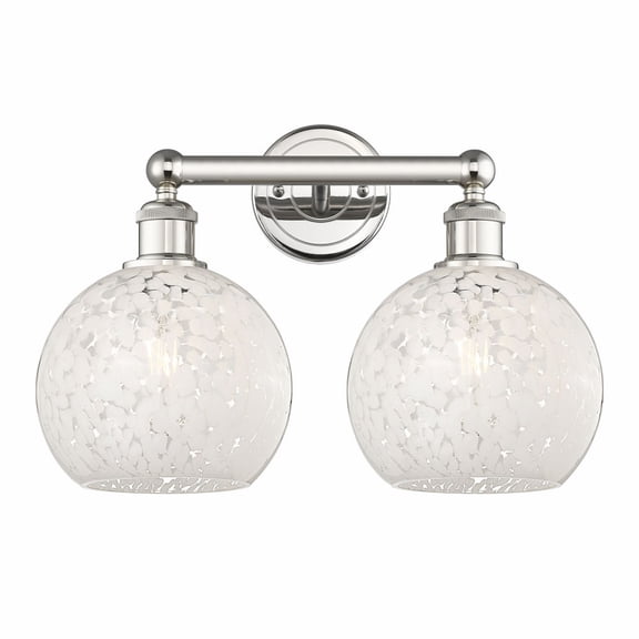 Innovations Lighting - White Mouchette - 2 Light Bath Vanity In Modern