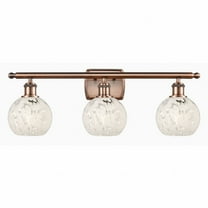 Innovations Lighting - White Mouchette - 3 Light Bath Vanity In Modern Style-9