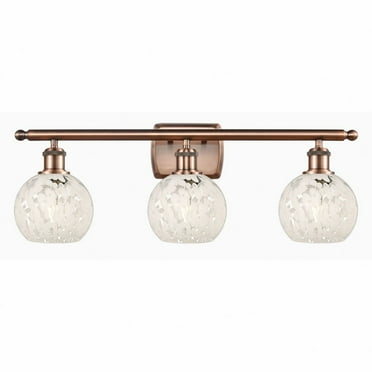 Innovations Lighting - White Mouchette - 3 Light Bath Vanity In Modern Style-9