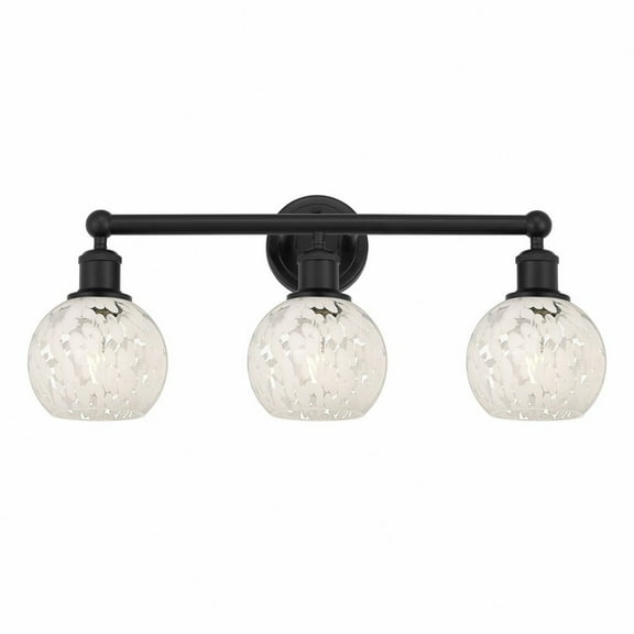 Innovations Lighting - White Mouchette - 3 Light Bath Vanity In Modern