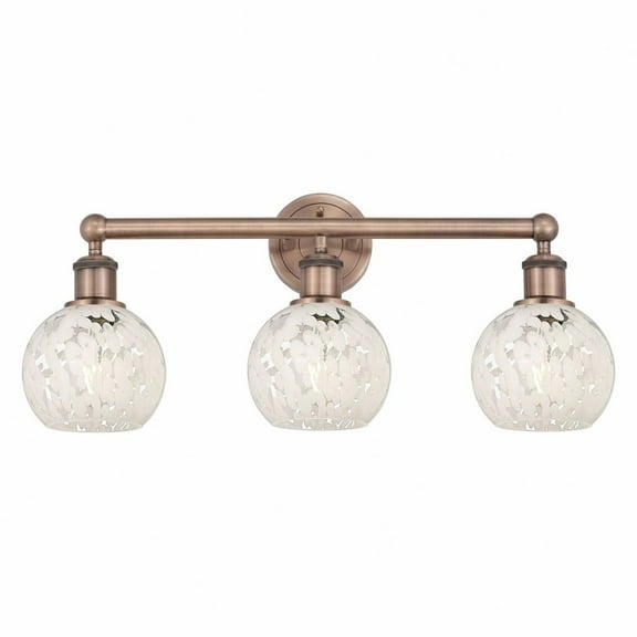 Innovations Lighting - White Mouchette - 3 Light Bath Vanity In Modern