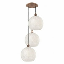 Innovations Lighting - White Mouchette - 3 Light Cord Hung Multi Pendant In
