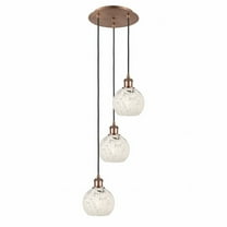 Innovations Lighting - White Mouchette - 3 Light Cord Hung Multi Pendant In