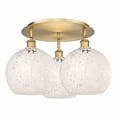 thumbnail image 1 of Innovations Lighting - White Mouchette - 3 Light Flush Mount In Modern, 1 of 7