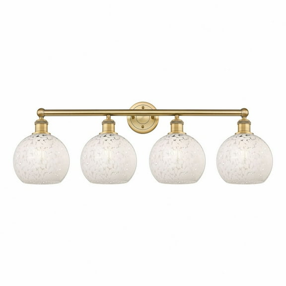 Innovations Lighting - White Mouchette - 4 Light Bath Vanity In Modern