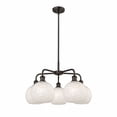 thumbnail image 1 of Innovations Lighting - White Mouchette - 5 Light Stem Hung Chandelier In Modern, 1 of 2