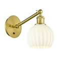 thumbnail image 1 of 317-1W-SG-G1217-6WV Innovations Lighting White Venetian - 1 Light Arm Adjusts Up and Down Wall Sconce In Modern Style-8 Inches Tall and 6 Inches, 1 of 1