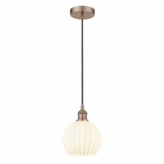 Innovations Lighting - White Venetian - 1 Light Cord Hung Mini Pendant In Modern