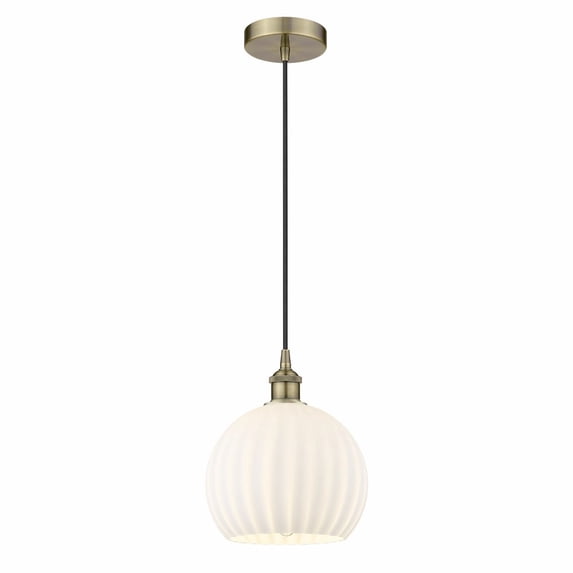 Innovations Lighting - White Venetian - 1 Light Cord Hung Mini Pendant In Modern