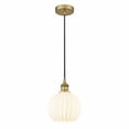thumbnail image 1 of Innovations Lighting - White Venetian - 1 Light Cord Hung Mini Pendant In Modern, 1 of 7