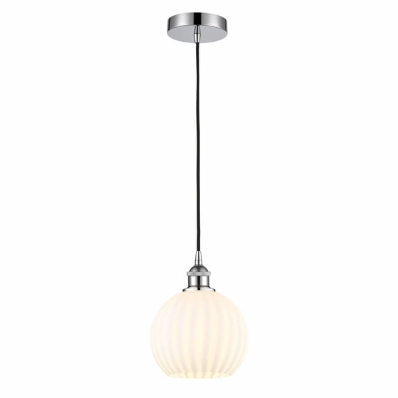 Innovations Lighting - White Venetian - 1 Light Cord Hung Mini Pendant In Modern