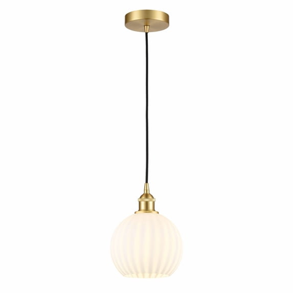Innovations Lighting - White Venetian - 1 Light Cord Hung Mini Pendant In Modern