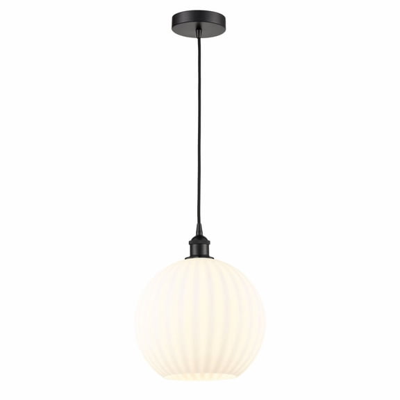 Innovations Lighting - White Venetian - 1 Light Cord Hung Pendant In Modern