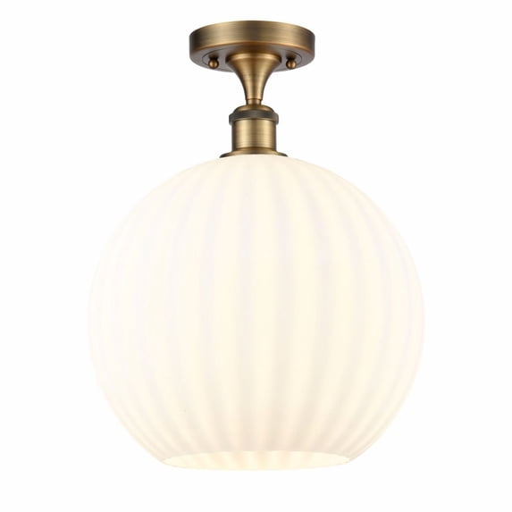 Innovations Lighting - White Venetian - 1 Light Semi-Flush Mount In Modern