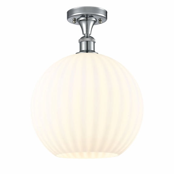 Innovations Lighting - White Venetian - 1 Light Semi-Flush Mount In Modern