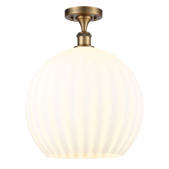 Innovations Lighting - White Venetian - 1 Light Semi-Flush Mount In Modern
