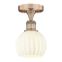 Innovations Lighting - White Venetian - 1 Light Semi-Flush Mount In Modern