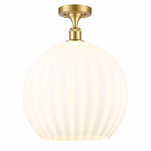 Innovations Lighting - White Venetian - 1 Light Semi-Flush Mount In Modern