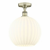 Innovations Lighting - White Venetian - 1 Light Semi-Flush Mount In Modern