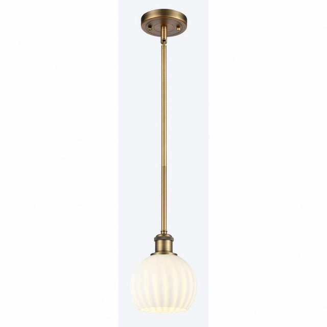 Innovations Lighting - White Venetian - 1 Light Stem Hung Mini Pendant In Modern