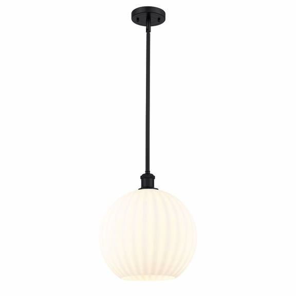 Innovations Lighting - White Venetian - 1 Light Stem Hung Pendant In Modern