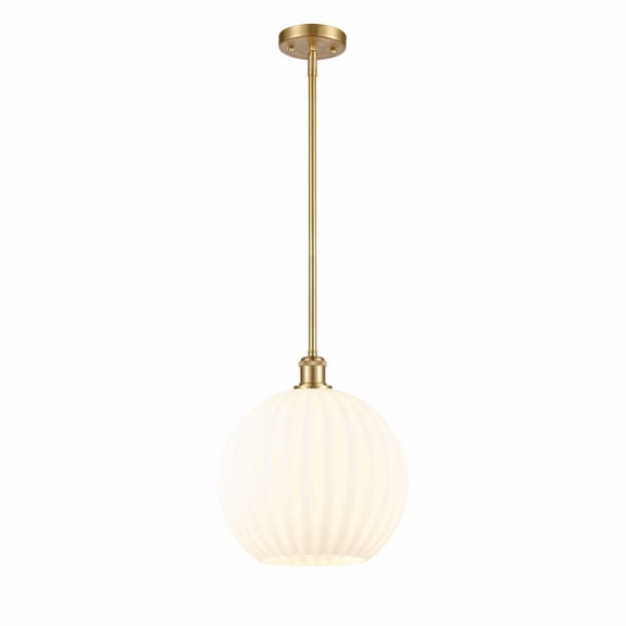 Innovations Lighting - White Venetian - 1 Light Stem Hung Pendant In Modern