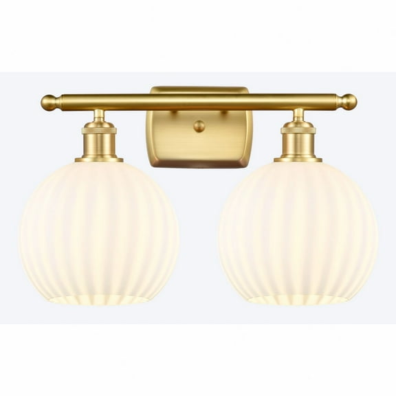 Innovations Lighting - White Venetian - 2 Light Bath Vanity In Modern Style-11