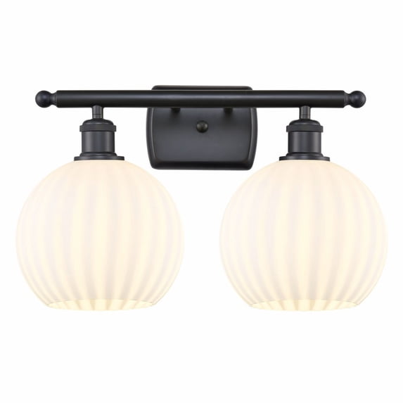 Innovations Lighting - White Venetian - 2 Light Bath Vanity In Modern Style-11