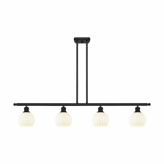 Innovations Lighting - White Venetian - 4 Light Stem Hung Island In Modern