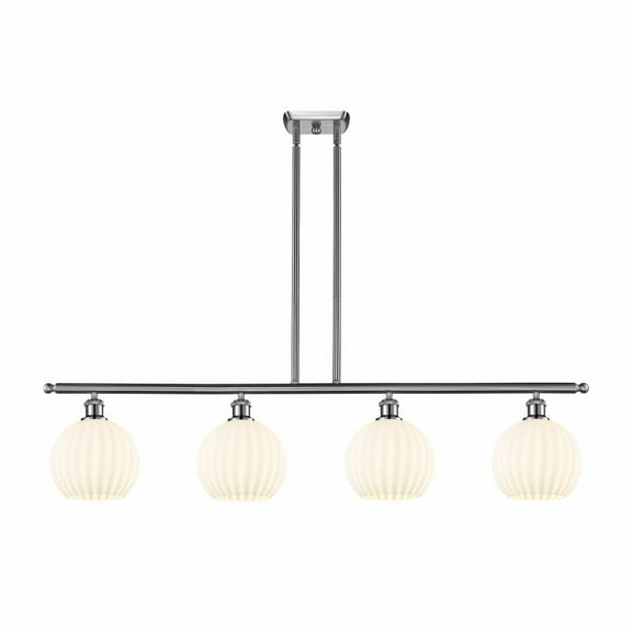 Innovations Lighting - White Venetian - 4 Light Stem Hung Island In Modern