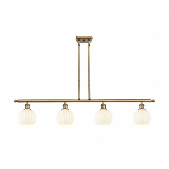 Innovations Lighting - White Venetian - 4 Light Stem Hung Island In Modern