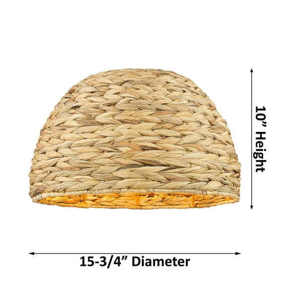 Innovations Lighting Woven Rattan - 1 Light 16" Cord Hung Pendant Antique Brass/Natural Rattan