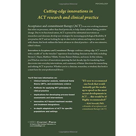 Pre-Owned Innovations in Acceptance and Commitment Therapy : Clinical Advancements and Applications in ACT (Paperback)