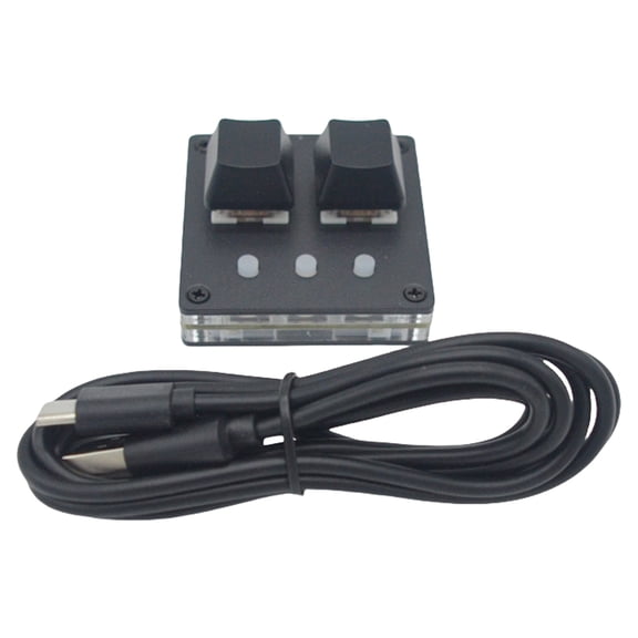 Innovative 2 Key Small Keyboard Switches Optional with Color Light TypeC Connection for Gaming and Professional Use