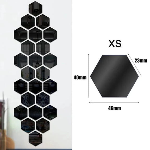 Innovative 24Pcs Gold Hexagonal Mirrors For Decorative Walls And Craft Projects