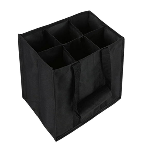 Innovative 6 Compartment Beverages Hand Bag Waterproof Base Durable Fabric Ergonomic Carry Handle Design