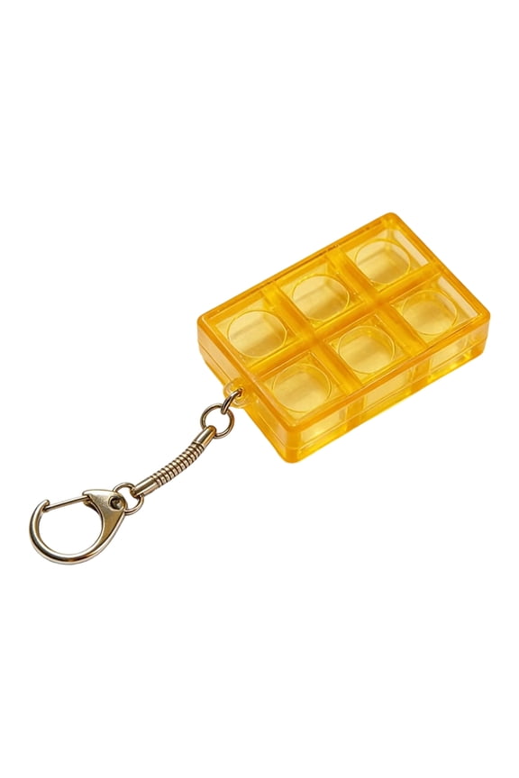 Innovative 6 Keyboard Toy Crystal Keycap Keychain Stress Relief Fingertip Gadget Toy Clicking