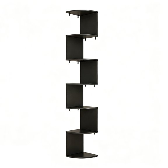 Innovative 7 Step Ladder Pattern Corner Shelf Solution For Creating Trendy Display Spaces On Empty partitions