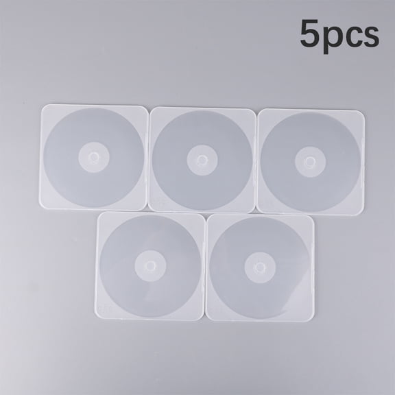 Innovative And Practical Thickened DVD Disc Box 12cm 1/2/5PCS Transparent Plastic Single Piece Rounded Square CD Case
