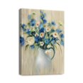 thumbnail image 1 of Innovative Blue Daisy Design 12x16inch Modern Artwork, Perfect Canvas Print for Bathroom Decor, Framed Painting for Bedroom, 1 of 7