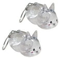 thumbnail image 1 of Innovative Bunnies Shape Pendant Holder for Pet Hair Keepsakes Plastic Decorative Pet Furs Collector Keychain Charm Gift, 1 of 9