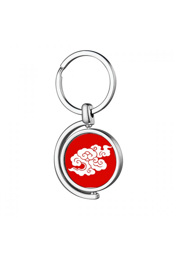Innovative Clouds Art Deco Fashion Rotating Keychain Metal Keyring Holder