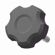 Fluted Knob with Screw, 1/4-20 Thread Size, 1.00"L, Steel GN4C1000F4---21