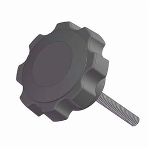 Fluted Knob with Screw, 5/16-18 Thread Size, 1.00"L, Steel GN5C1000F6---21
