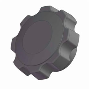 Fluted Knob Soft Touch, 3/8-16 Thread Size, 1.25"L, Steel GN6C----F7SB-21